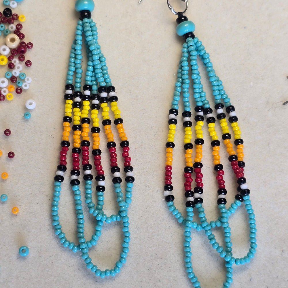 Turquoise Sky – Native American Style loops Earrings