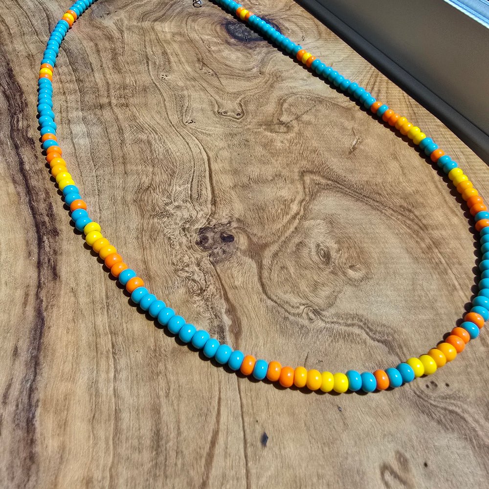 Handmade Southwest Sunrise Beaded Necklace at Crafty Native