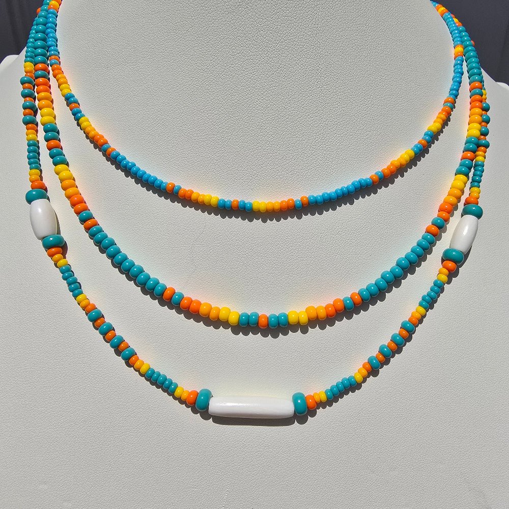 Handmade Southwest Sunrise Beaded Necklace at Crafty Native