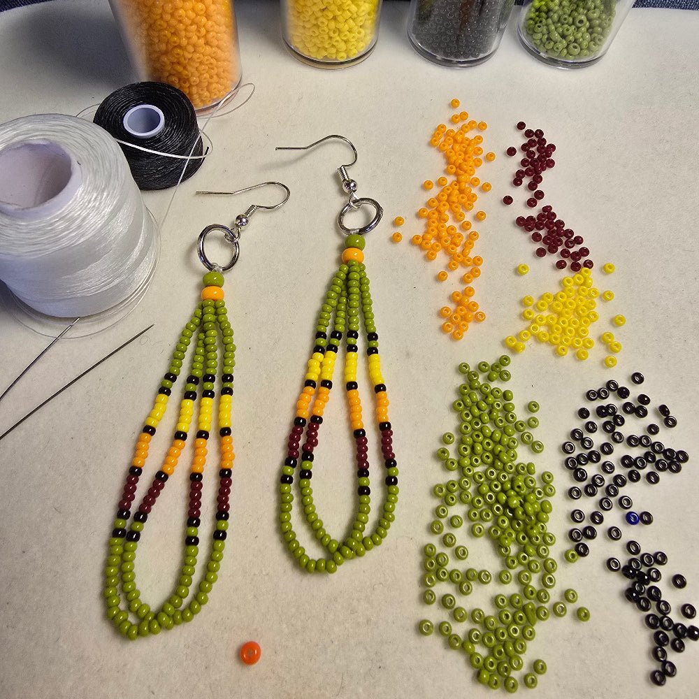 Stunning 2-Loop Dangle Earrings – Native American Style
