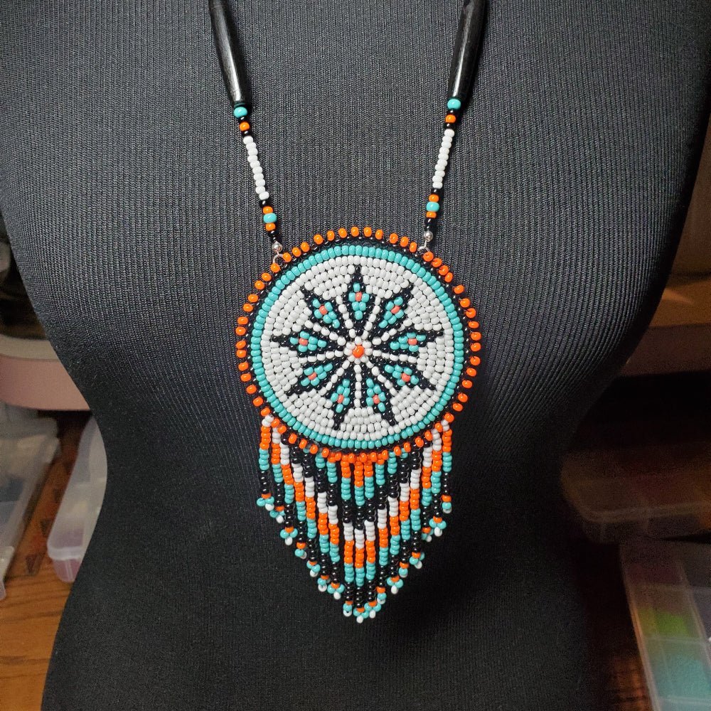 One-of-a-Kind Beaded Star Medallion Necklace