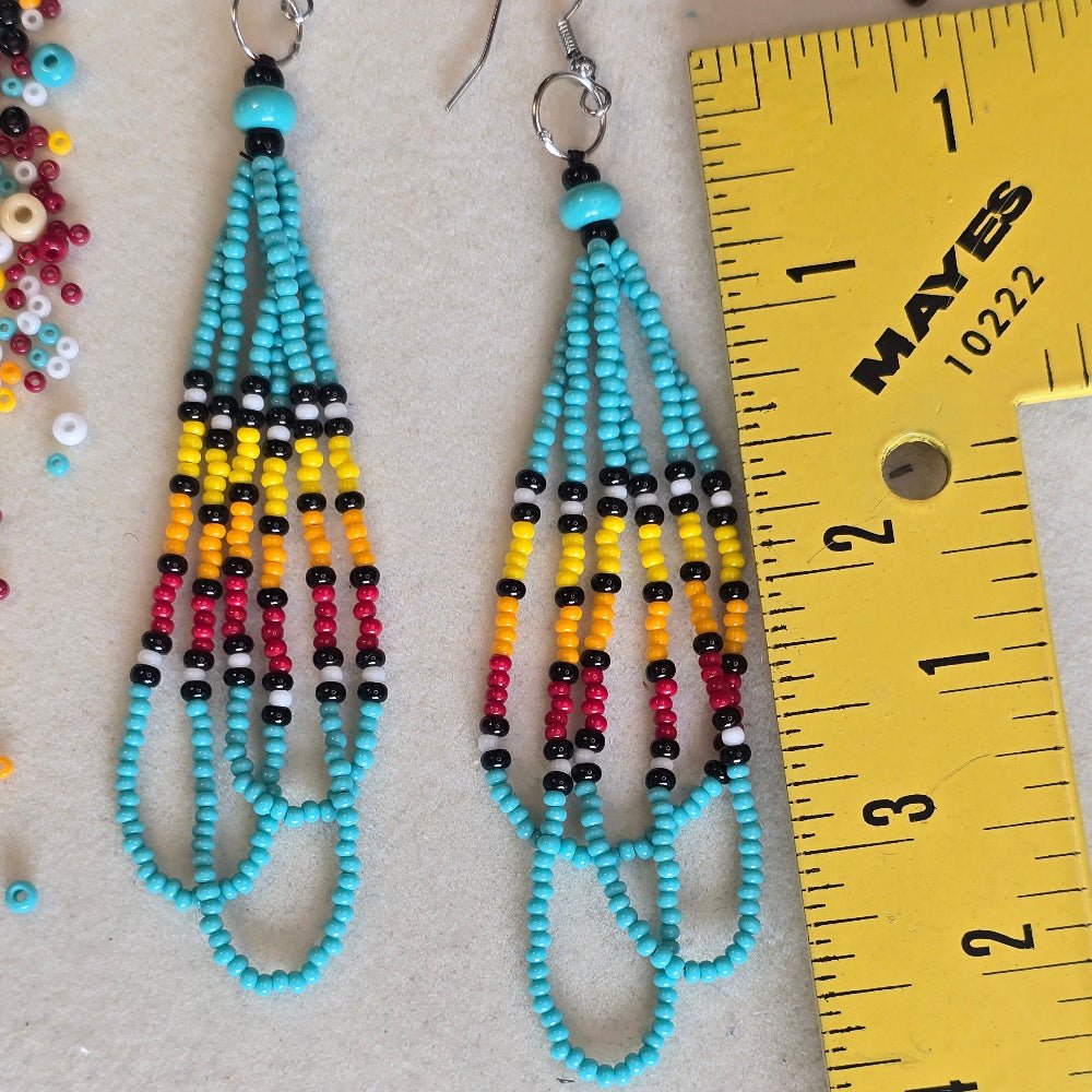 Turquoise Sky – Native American Style loops Earrings