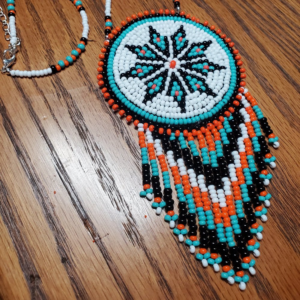 One-of-a-Kind Beaded Star Medallion Necklace