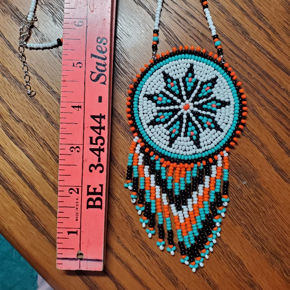 One-of-a-Kind Beaded Star Medallion Necklace