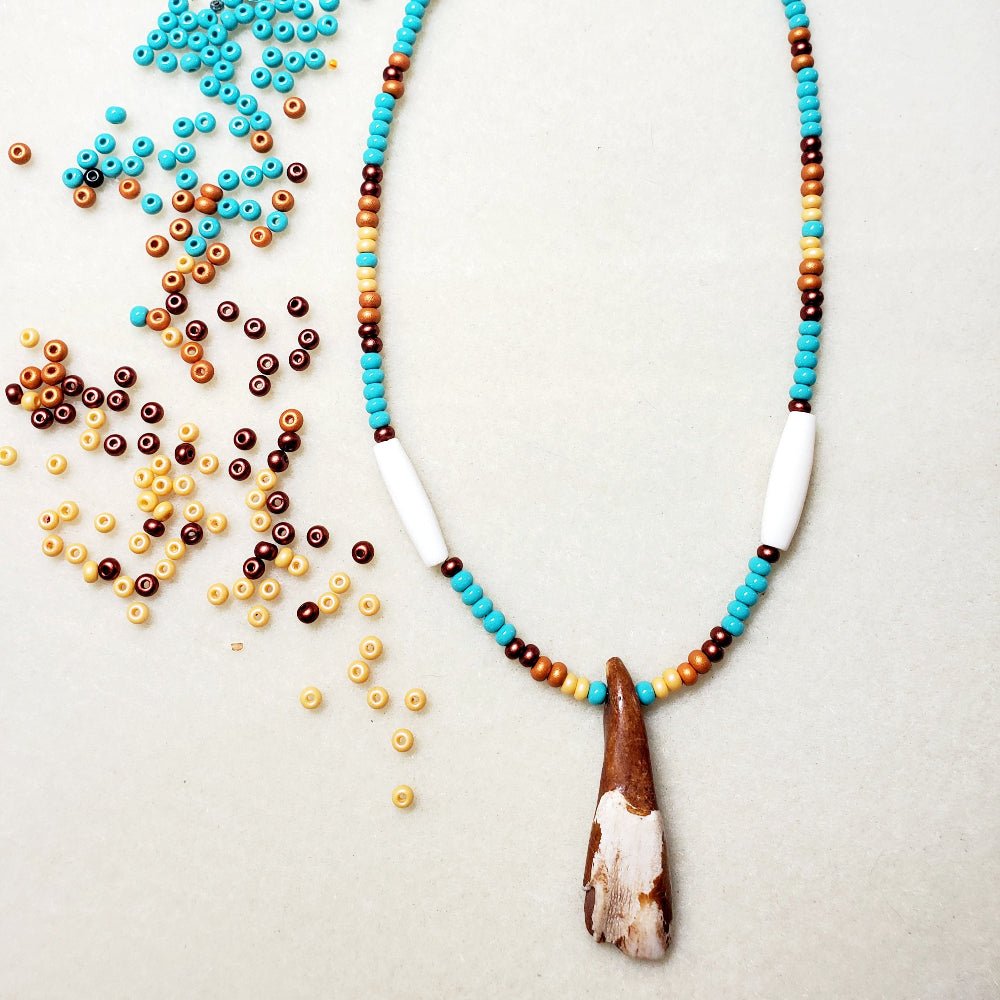 Buffalo Tooth Beaded Necklaces