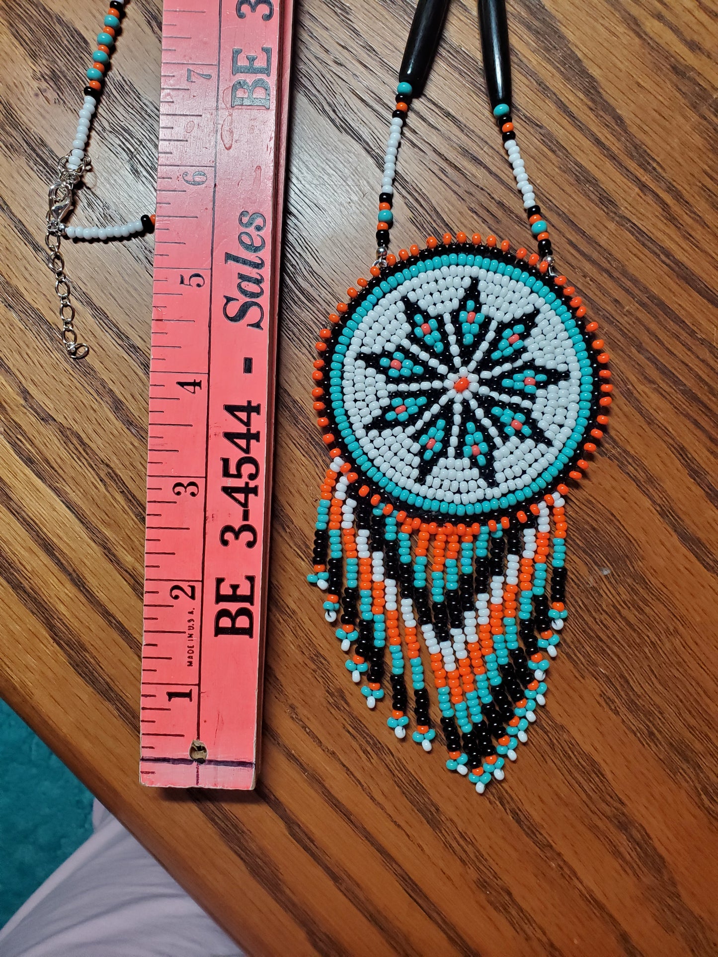 Native Star Beaded Fringe Medallion