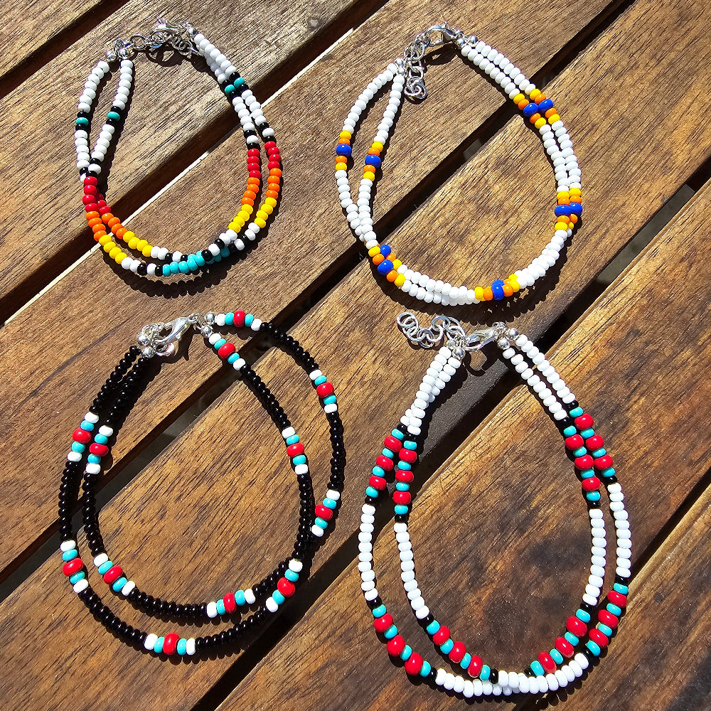 Native-Inspired Glass Beaded Bracelets