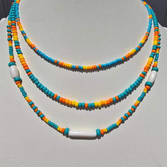 Handmade Southwest Sunrise Beaded Necklace at Crafty Native
