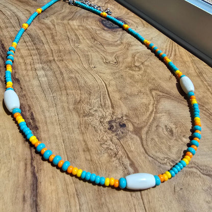 Handmade Southwest Sunrise Beaded Necklace at Crafty Native