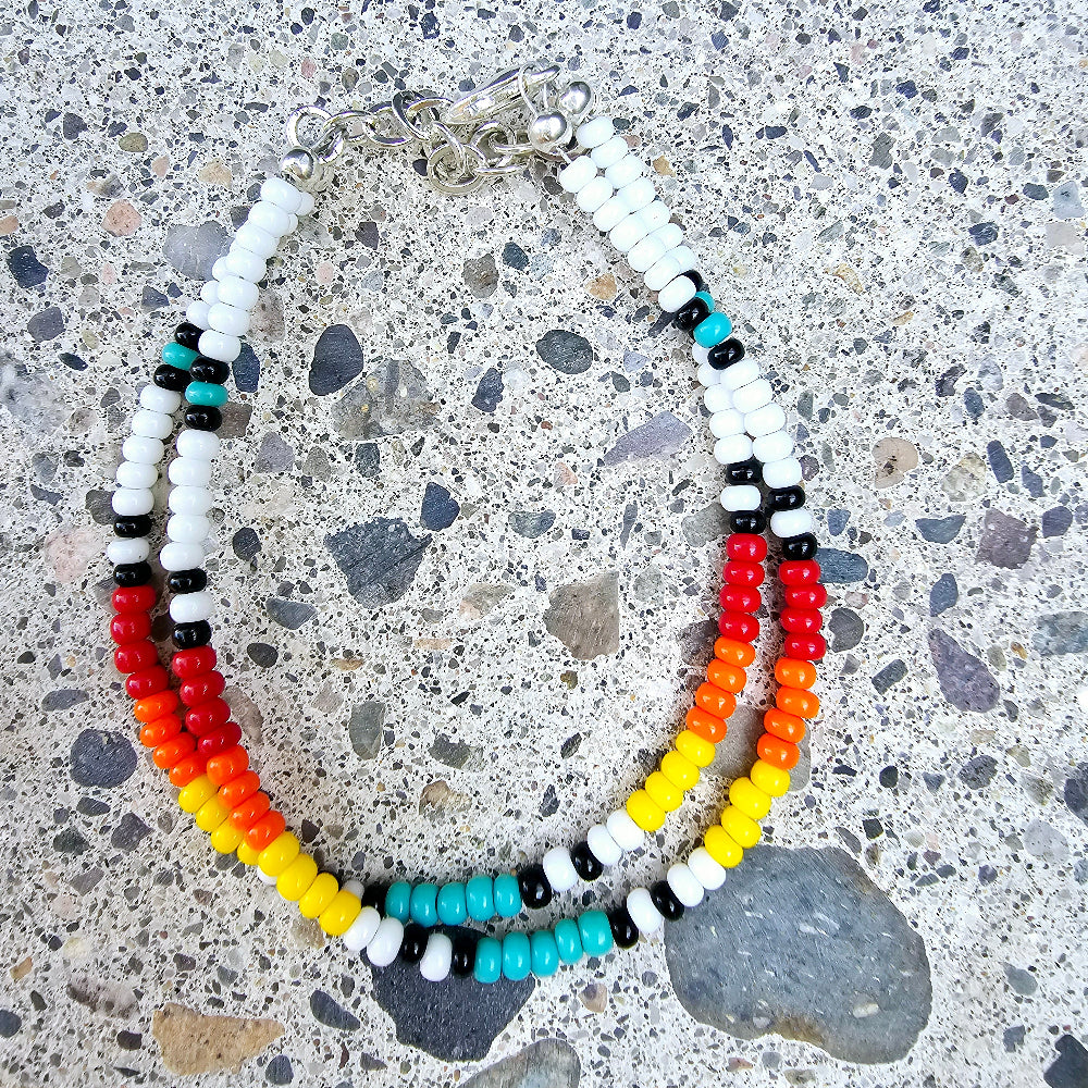 Native-Inspired Glass Beaded Bracelets