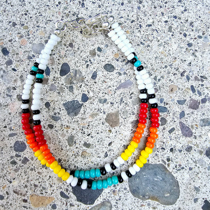 Native-Inspired Glass Beaded Bracelets