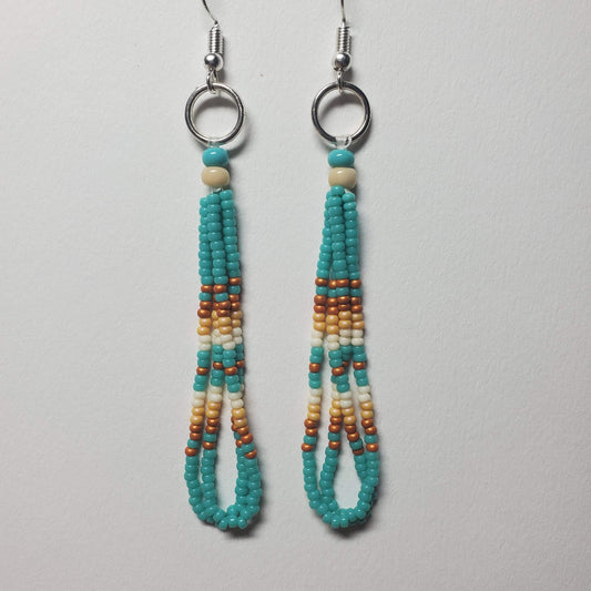 Turquoise Sky – Native American Style Dangle Earrings