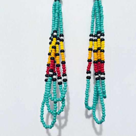 Turquoise Sky – Native American Style loops Earrings
