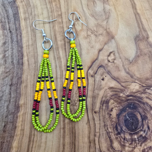 Stunning 2-Loop Dangle Earrings – Native American Style