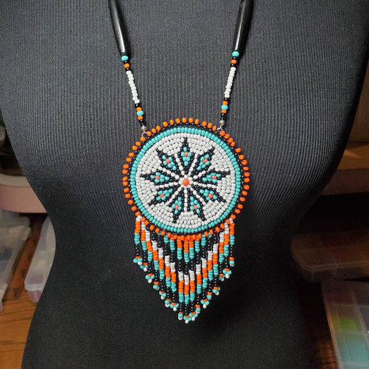 One-of-a-Kind Beaded Star Medallion Necklace