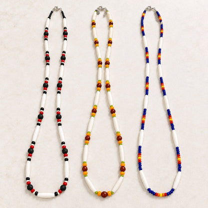 Pow Wow Buffalo bone hair pipe bead necklaces