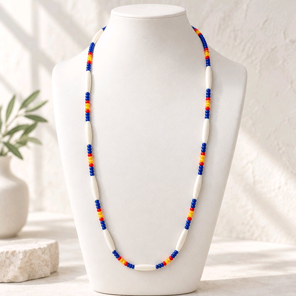 Pow Wow Buffalo bone hair pipe bead necklaces
