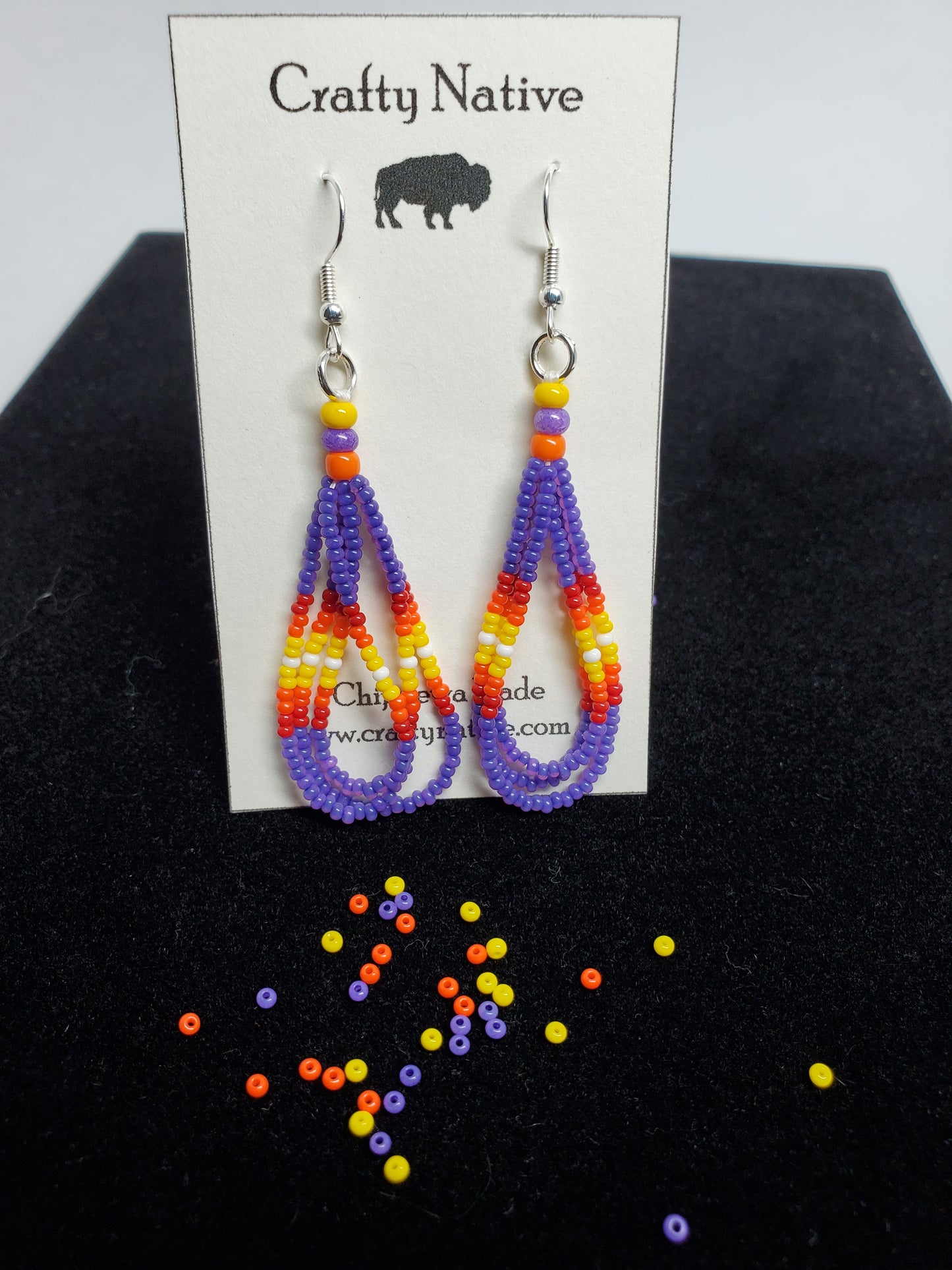 Fire 3 Tear Drop Dangle Earrings