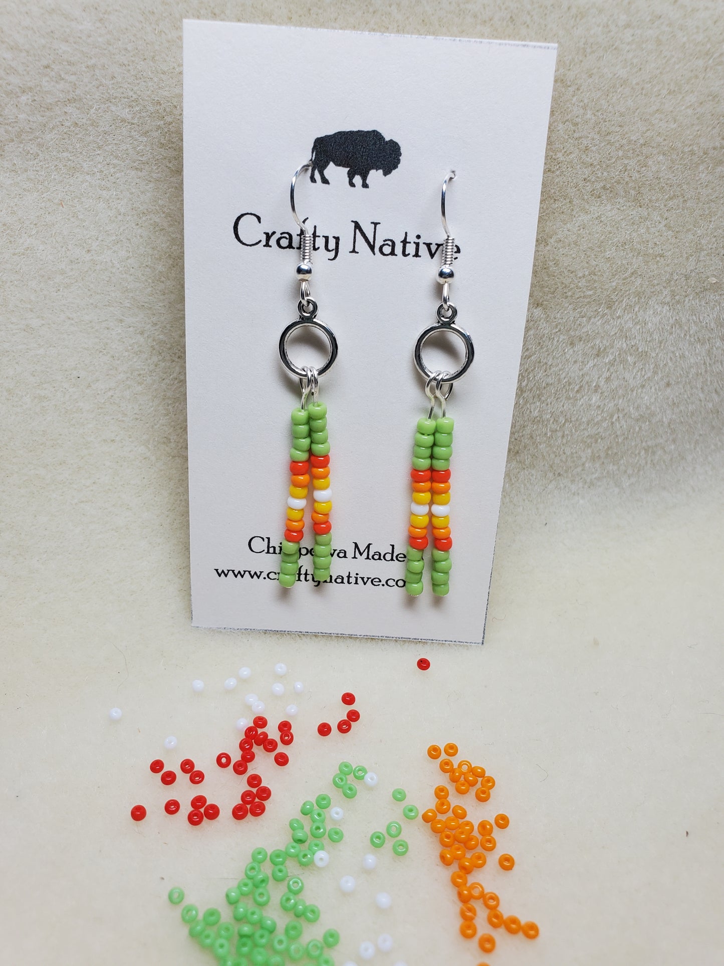 Native Fire Stick Earrings