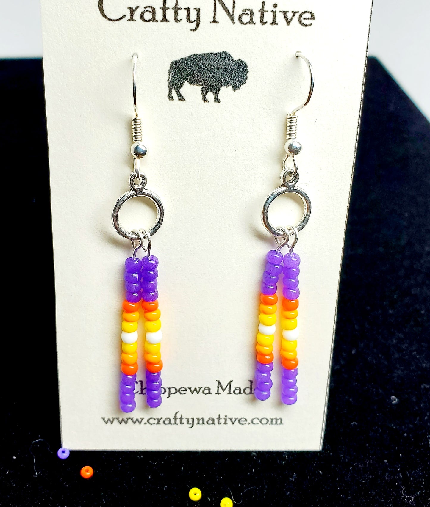 Native Fire Stick Earrings