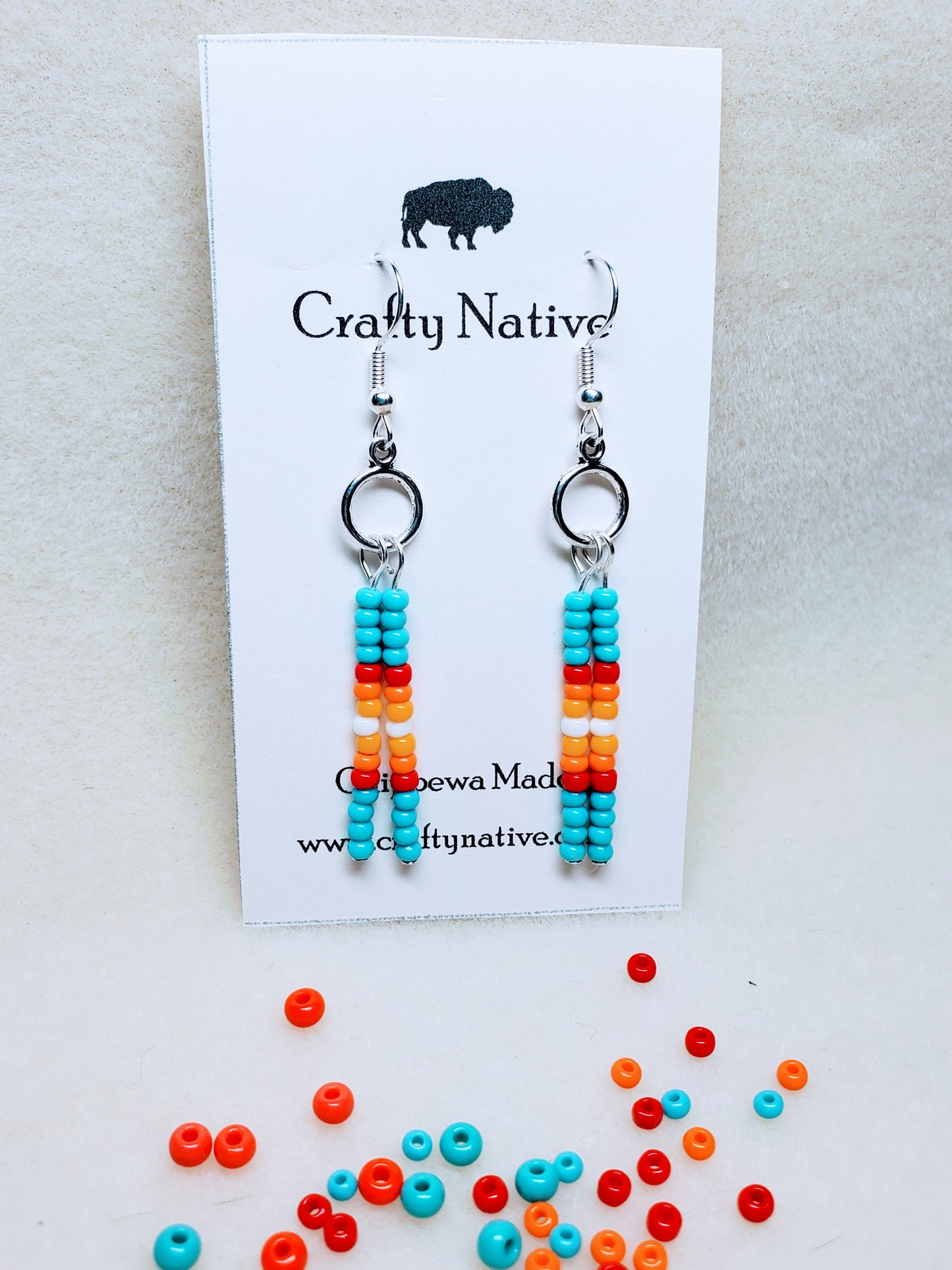 Native Fire Stick Earrings