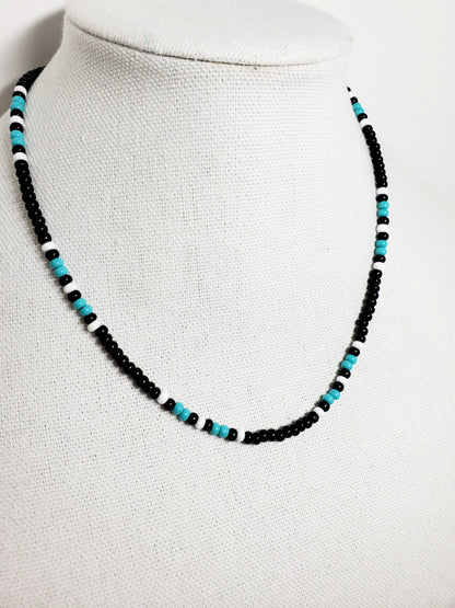 Simple Beaded Necklace Traditional Native American Colors