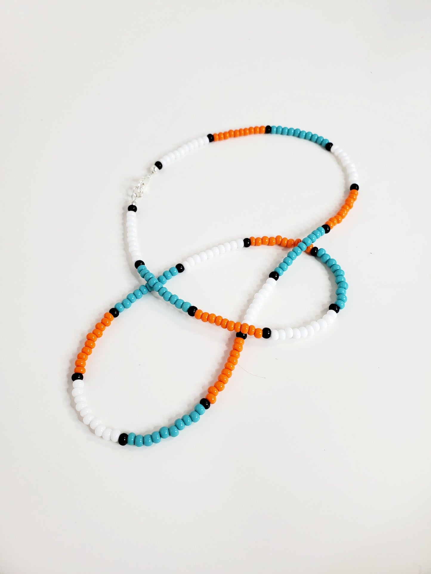 Simple Beaded Necklace Traditional Native American Colors