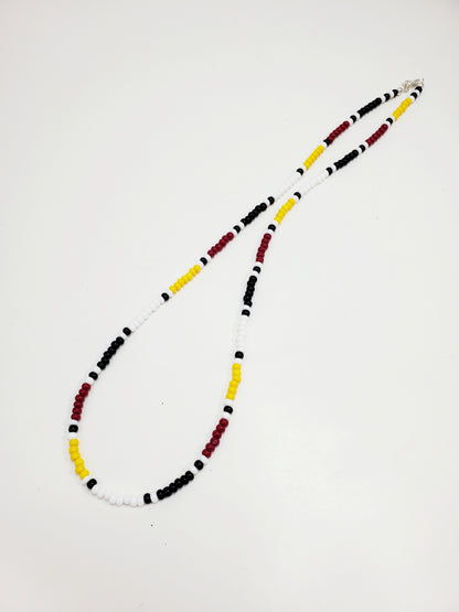 Simple Beaded Necklace Traditional Native American Colors